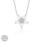 Gümüş Hane Swarovski Taşlı Gümüş Çiçek Kadın Kolye