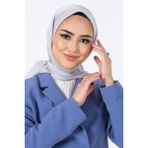 GÜMÜŞ Harem Scarf Kristal Saten Eşarp - 100 x 100 cm