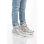 Gümüş Işıklı Cırtlı Kız Çocuk Sneaker Bot