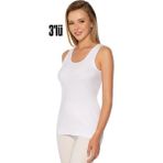 Gümüş Kadın Atlet - Beyaz - 2XL