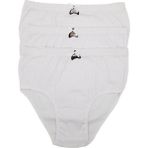 Gümüş Kadın Çizgili Bato Külot 3092 6 Adet - 2XL - Beyaz