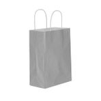 Gümüş Kağıt Hediye Ve Alışveriş Çantası(25x12x31) 25 Adet