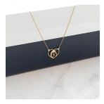 Gümüş kalp anne bebek kolye (Gold)