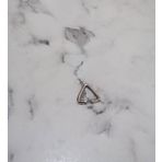 Gümüş Kaplama Üçgen Kıkırdak Küpe (Gümüş)