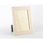 Gümüş Kenarlı Krem Kumaş Fotoğraf Çerçevesi, 13x18 cm, Dekoratif Masa Çerçevesi
