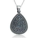 Gümüş Kıtmir Duası Damla Kolye SL1590
