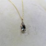 Gümüş Kolye - 0.60 Ct Zultanit 0.10 Ct Pırlanta(Sıignity)Taşlı Modern Tasarım Kolye- Hediyelik Kolye