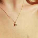 Gümüş Kolye - 925 Ayar Gümüş Harf Kolye - 0.18 Ct Harf Firuze Taşlı Modern Kolye - Hediyelik Kolye