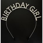 Gümüş Kristal Taşlı Birthday Girl Doğum Günü Tacı Ithal Ürün 17 - MCT1698-9280 - Renkli