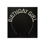 Gümüş Kristal Taşlı Birthday Girl Doğum Günü Tacı İthal Ürün A Kalite 17x16 cm (5440)