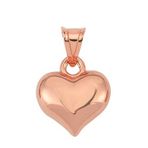 Gümüş Küçük 3 Boyutlu Rose Kalp Kadın Kolye Ucu SL5794
