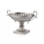 Gümüş Kupa Kase Dekoratif Vazo, 34x58x35cm, Çiçek Düzenlemesi için Antik Stil Metal Dekor Parçası