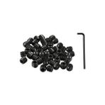 Gümüş M6X6 mm Setskur VIDA10'LU Kapı Kolu Vidası Alyan Hediyeli - Siyah