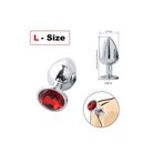 Gümüş Metal Taşlı 9,5 Cm Lüks Anal Plug Tıkaç cinsel1659