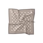 Gümüş Papatya Desen Twill İpek Eşarp