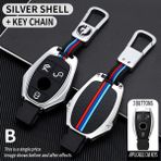 Gümüş Rengi Mercedes Benz A B Lass Amg Gla Cla Glc W176 W221 W204 W205 Aksesuar Tutucu Kabuk Anahtarlık Araba Anahtarı Kılıfı Kapak (Yurt Dışından)