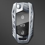 Gümüş Rengi Volkswagen Vw Polo Tiguan Passat B5 B6 B7 Golf Eorocco Jetta Mk4 Mk6 Octavia Seat Aksesuarları Için Araba Anahtarı Kılıfı Kapak (Yurt Dışından) - araba anahtarı kapağı
