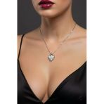 Gümüş Renk Beyaz Sedef Kalp Kutup Yıldızı Model Sf Zincir Çelik Kolye- 3772