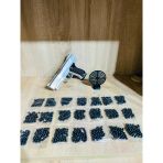Gümüş Renk Boncuklu Oyuncak Tabanca 1 Adet +1 adet hedef 9 cm + 21 Paket Boncuk