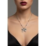 Gümüş Renk Fiyonk Baget Çelik Kolye - 3771