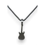 Gümüş Renk Gitar Model Unisex Arnavut Zincir Çelik Kolye 1760629649-2623