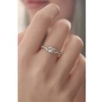 Gümüş Renk Halat Düğüm Model Kadın Yüzük - TJ-BYK2417