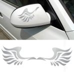 GÜMÜŞ RENK MELEK KANADI OTOMOBİL AYNA STİCKER CS036