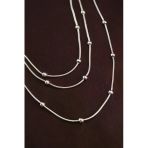 Gümüş Renk Minimal Topçuk Model Çoklu Kolye - Ebj251219w38785
