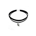 Gümüş Renk Nar Kadife -süet Choker Kolye BS3047