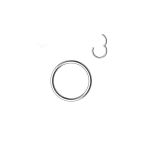Gümüş Renk Paslanmaz Kararmaz Cerrahi Çelik Tam Halka Kıkırdak Tragus Helix Çelik Piercing