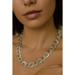 Gümüş Renk Samanyolu Zincir Çelik Choker Kolye - 3339