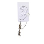 Gümüş Renk Zamak Dikenli Tel Tasarım Earcuff Gotik Küpe