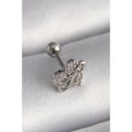 Gümüş Renk Zirkon Taşlı Sonsuzluk Detay Tragus Piercing - EBJ241123W29400 PR1249