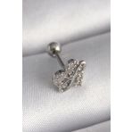 Gümüş Renk Zirkon Taşlı Sonsuzluk Detay Tragus Piercing - EBJ241123W29400