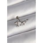 Gümüş Renk Zirkon Taşlı Tragus Piercing - EBJ241123W29488 PR1337