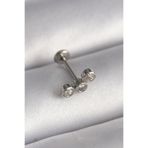 Gümüş Renk Zirkon Taşlı Tragus Piercing - EBJ241123W29500 PR1349