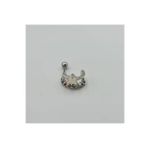 Gümüş Renkli Bonibon Taşlı Tragus Kıkırdak Küpe