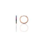 Gümüş renkli taşlı 14 mm halka küpe