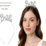 Gümüş Renkli Taşlı “bride” Gelin Tacı – El Yazısı Yazı Tipiyle