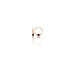 Gümüş rose 12 mm mini mercan renkli halka küpe