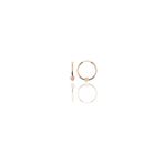 Gümüş rose 12 mm mini sade toplu halka küpe