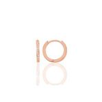 Gümüş rose 14 mm yeni tamtur halka küpe