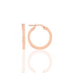 Gümüş rose 20 mm şarnel halka küpe