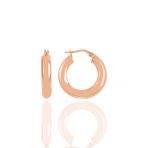 Gümüş Rose 5 Mm Kalınlığında 25 Mm Büyüklüğünde Kalın Gümüş Halka Küpe Sgtl10936rose