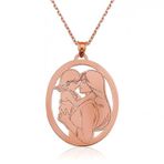 Gümüş Rose Anne Kız Kolye SL4044