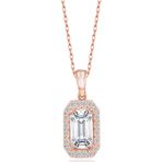 Gümüş Rose Baget Taşlı Kadın Kolye SL5678