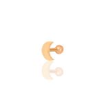 Gümüş rose hilal modeli Tragus helix Piercing küpe SGTL12316ROSE
