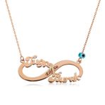 Gümüş Rose İsimli Sonsuzluk Kolye SL3148