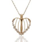 Gümüş Rose Kalpli İsimli Bayan Kolye SL4351