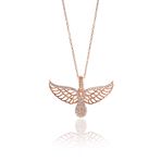 Gümüş rose kanat kolye SGTL9303